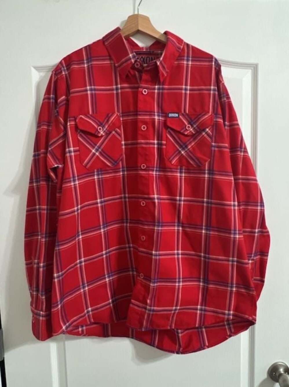 Dixxon Flannel Co. The Rebellion Men's Red Plaid Long Sleeve Button-Up Shirt